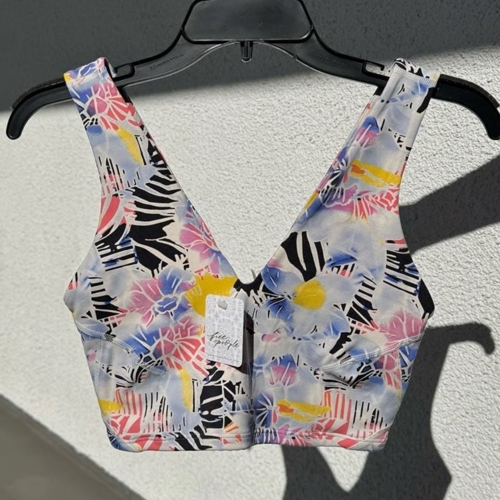 Free People Floral Crop Top S (matching shorts sold separately) retail $68